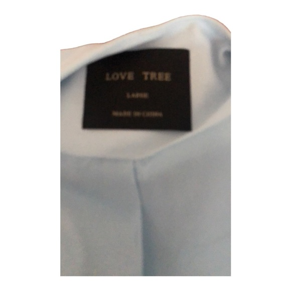 Love Tree size large light blue waterfall open front jacket - Picture 9 of 15